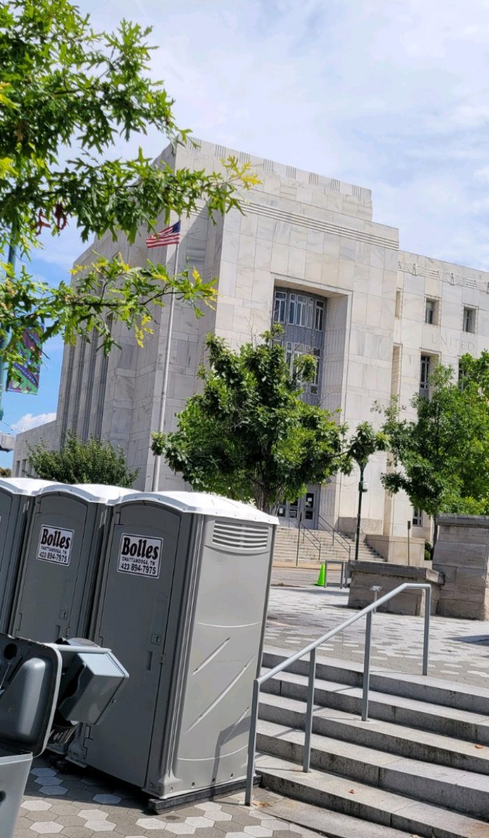 The Bolles Co, Inc Gallery Pic portable toilets in a public space